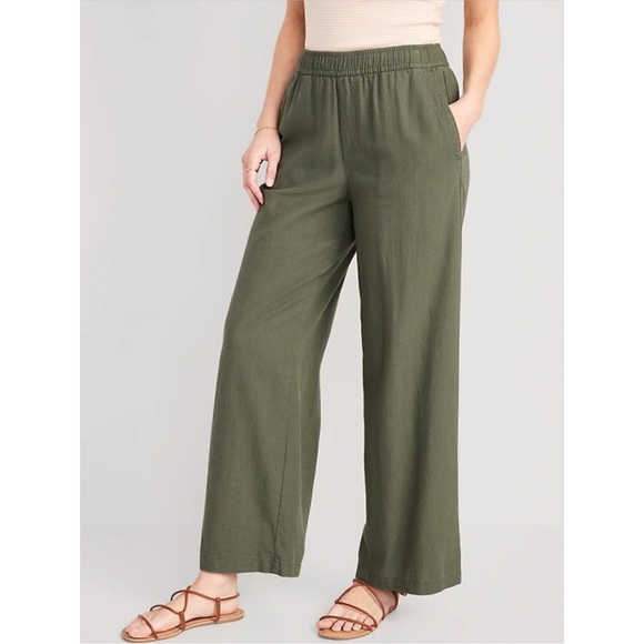 Old Navy Pants - NWT Old Navy High-Waisted Linen-Blend Wide-Leg Pants